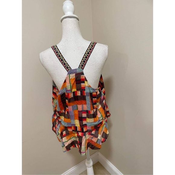 Anthropologie Pilcro Abstract Peplum Tank Size XL - Picture 7 of 8
